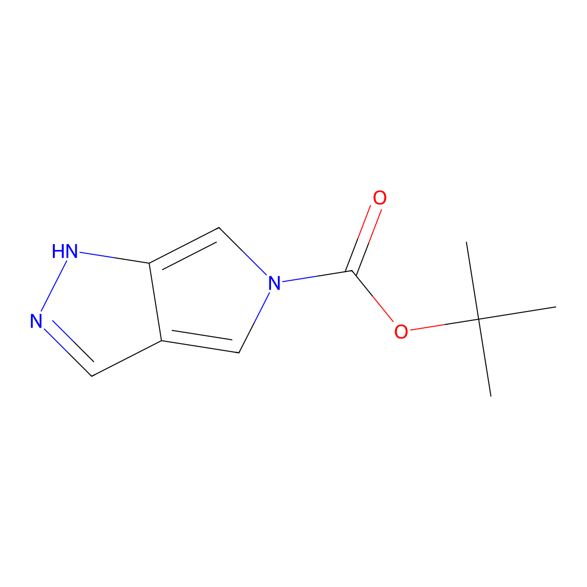 tert-Butyl pyrrolo[3,4-c]pyrazole-5(1H)-carboxylate molecular structure, CAS 1255098-76-0