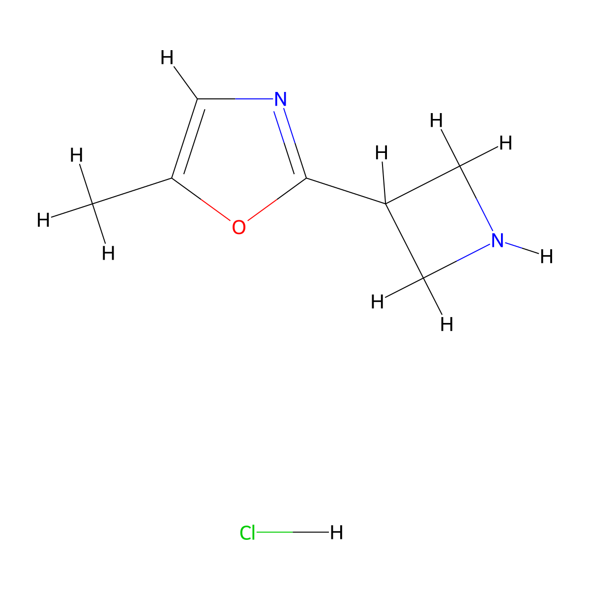 2-(Azetidin-3-yl)-5-methyloxazole hydrochloride molecular structure, CAS 1255098-78-2