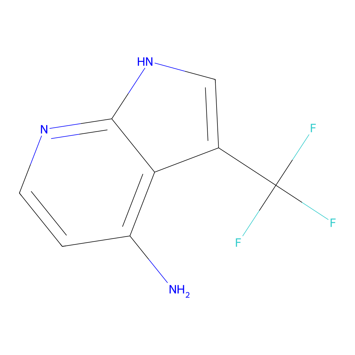 3-(Trifluoromethyl)-1H-pyrrolo[2,3-B]pyridin-4-amine molecular structure, CAS 1255099-01-4