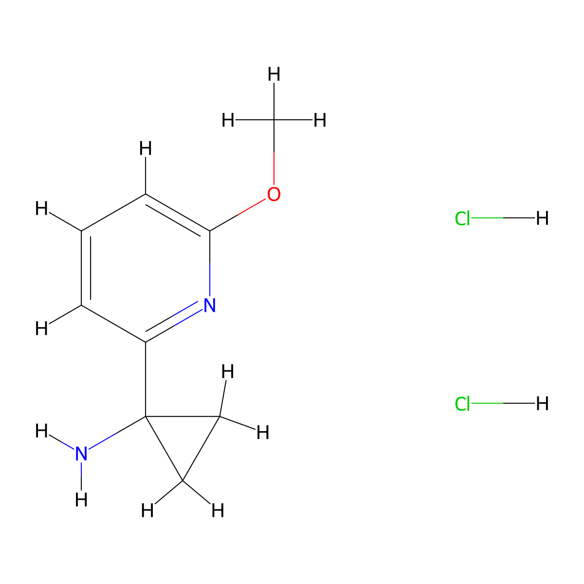 1-(6-Methoxypyridin-2-yl)cyclopropanamine dihydrochloride molecular structure, CAS 1255099-02-5