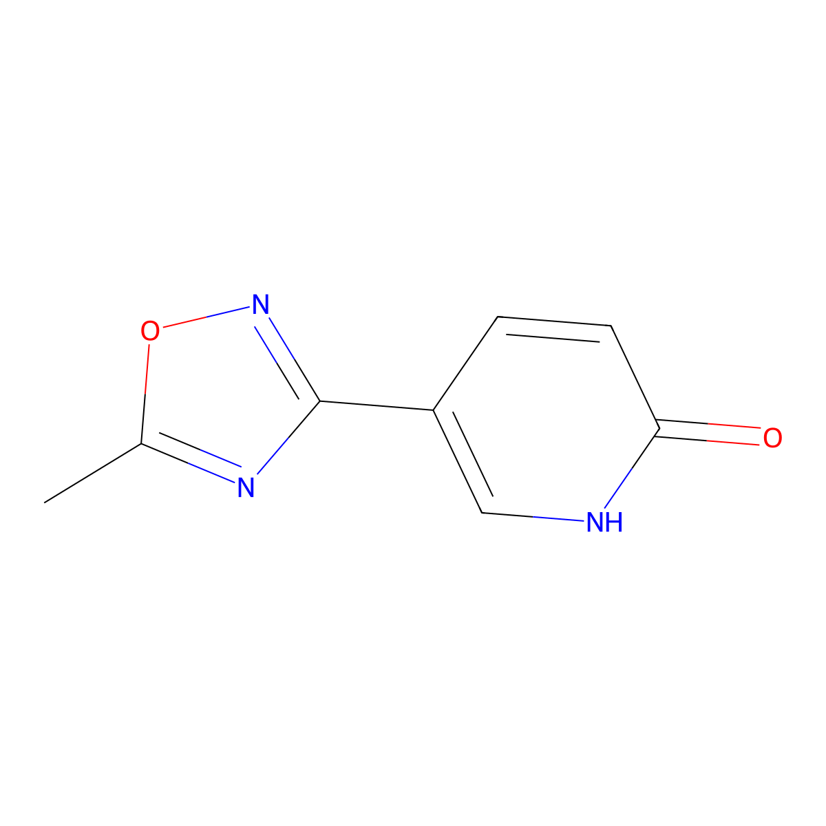 5-(5-Methyl-1,2,4-oxadiazol-3-yl)pyridin-2(1H)-one molecular structure, CAS 1255099-11-6