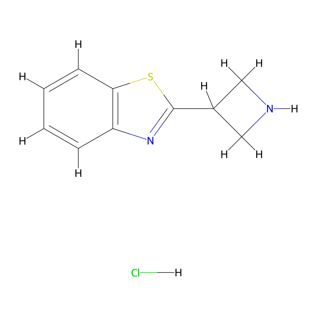 2-(Azetidin-3-yl)benzo[d]thiazole hydrochloride molecular structure, CAS 1255099-27-4