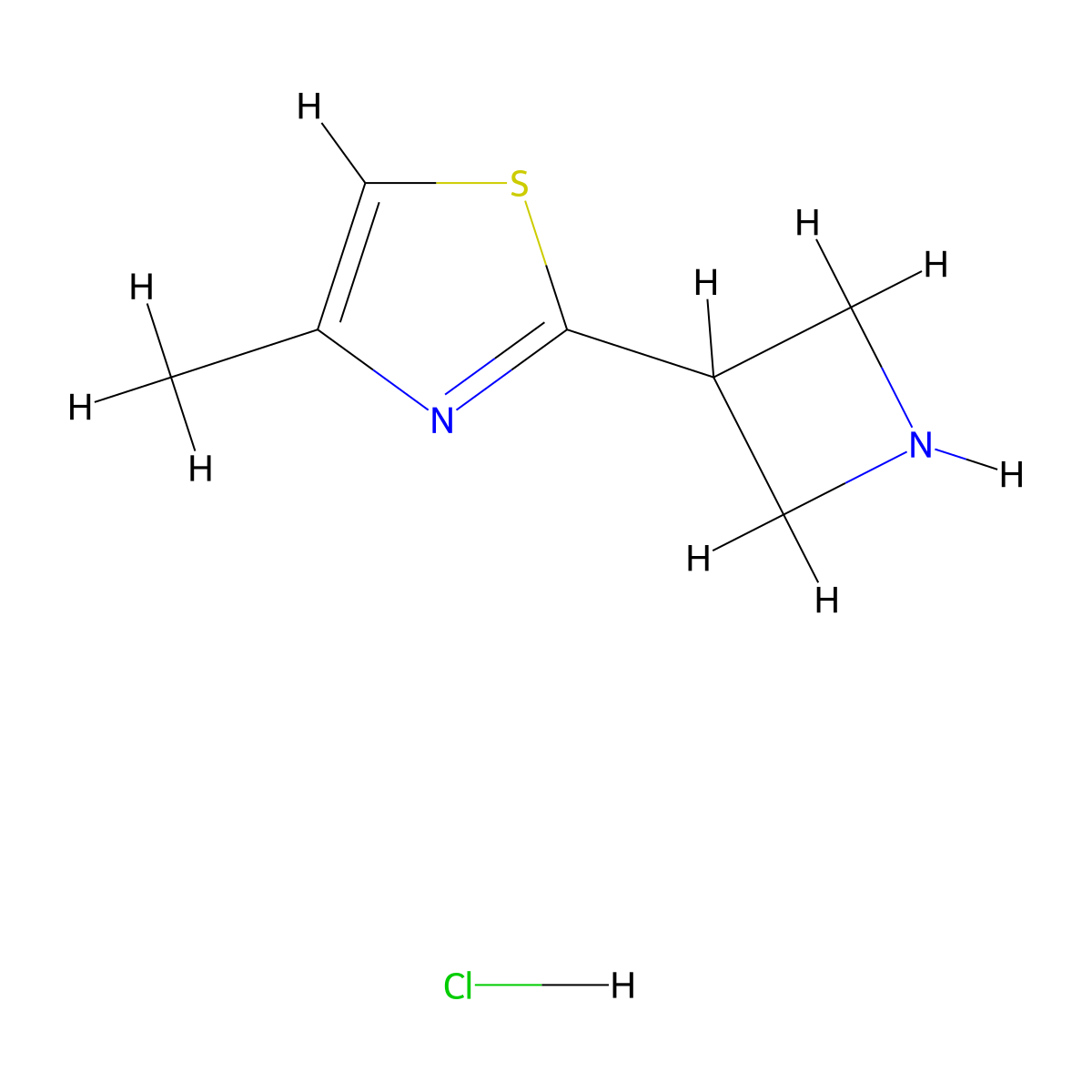 2-(Azetidin-3-yl)-4-methylthiazole hydrochloride molecular structure, CAS 1255099-28-5
