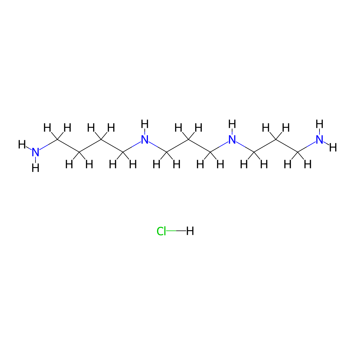 N1-(3-((3-Aminopropyl)amino)propyl)butane-1,4-diamine hydrochloride molecular structure, CAS 1255099-40-1
