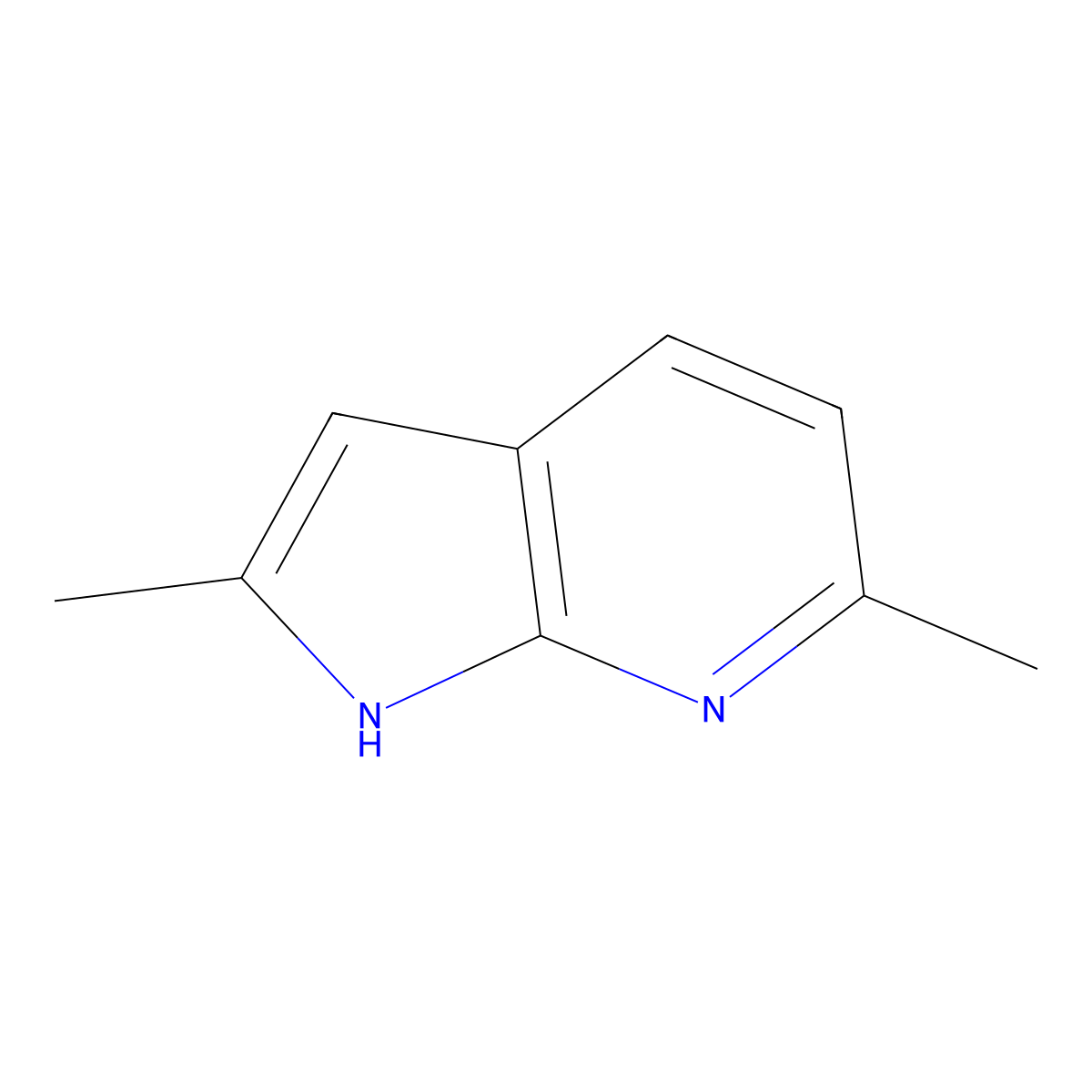 2,6-Dimethyl-1H-pyrrolo[2,3-b]pyridine molecular structure, CAS 1255099-47-8