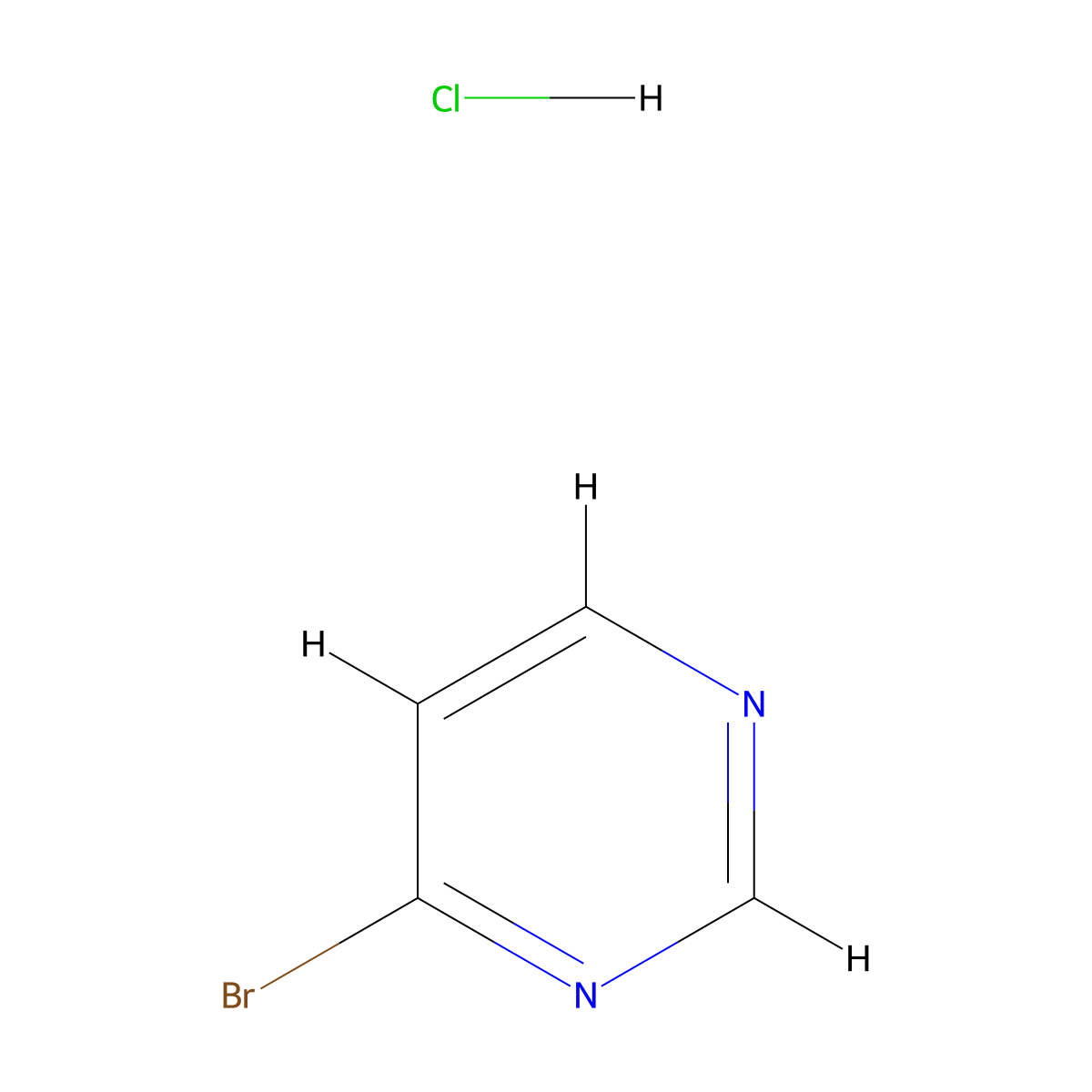 4-Bromo-pyrimidine hydrochloride molecular structure, CAS 1255099-57-0