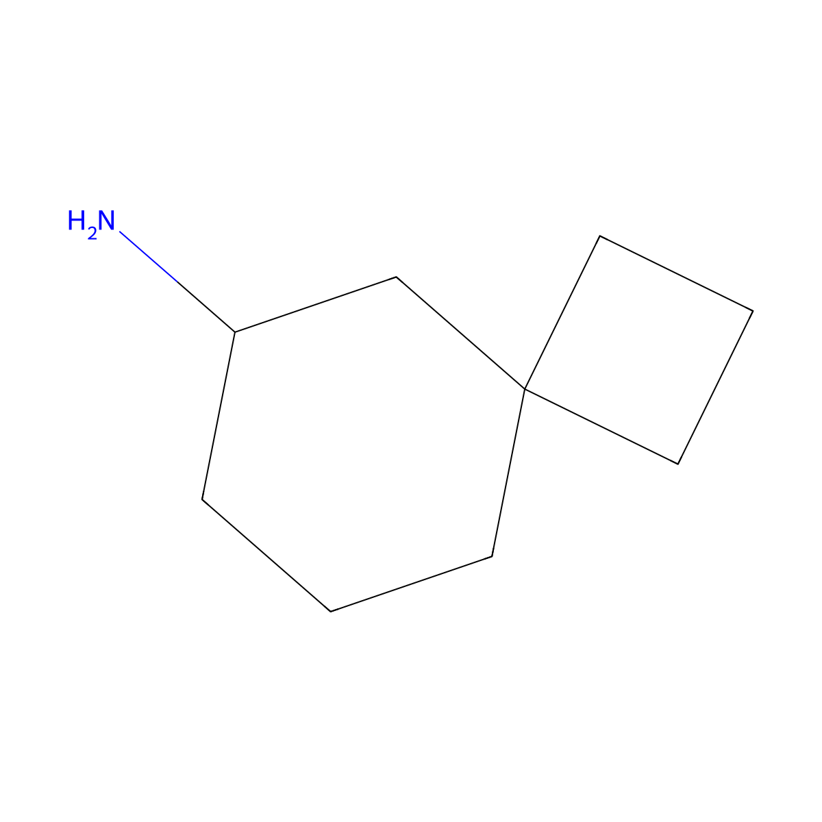 Spiro(3.5)nonan-6-amine molecular structure, CAS 1255099-64-9