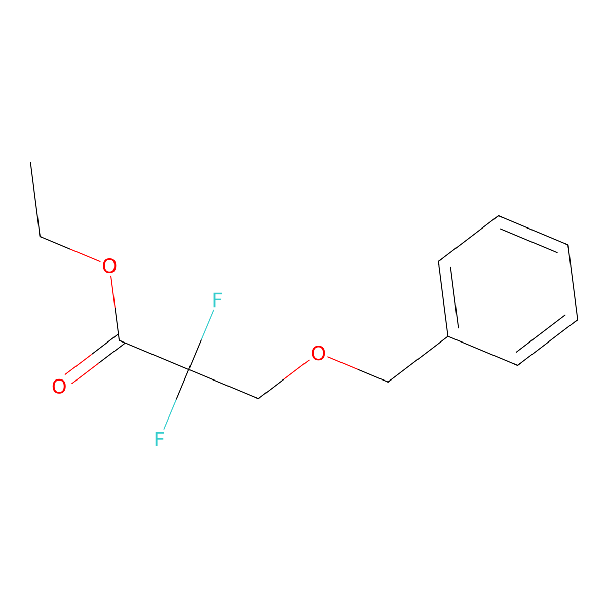 Ethyl 3-(benzyloxy)-2,2-difluoropropanoate molecular structure, CAS 125512-29-0