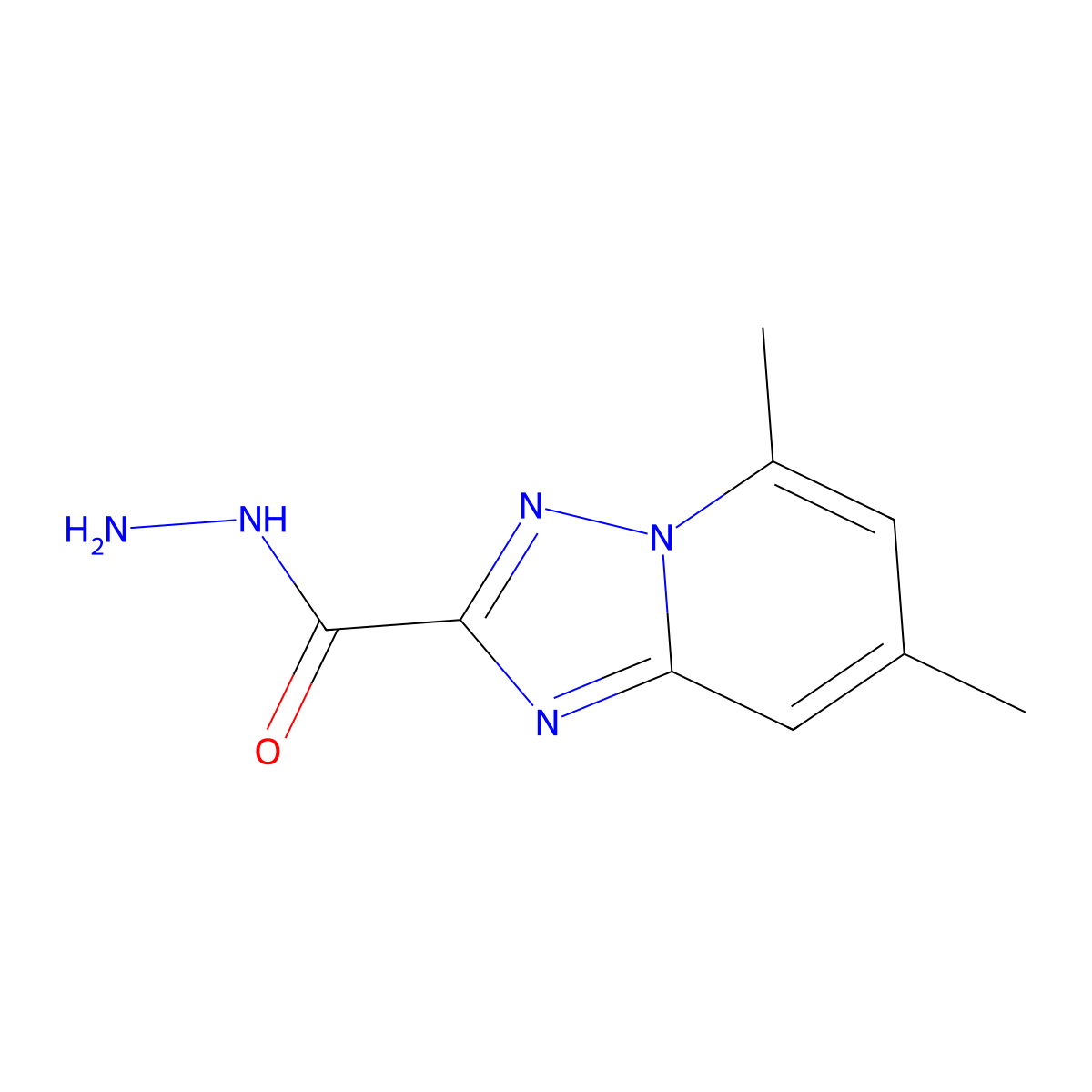 5,7-Dimethyl[1,2,4]triazolo[1,5-a]pyridine-2-carbohydrazide molecular structure, CAS 1255146-98-5