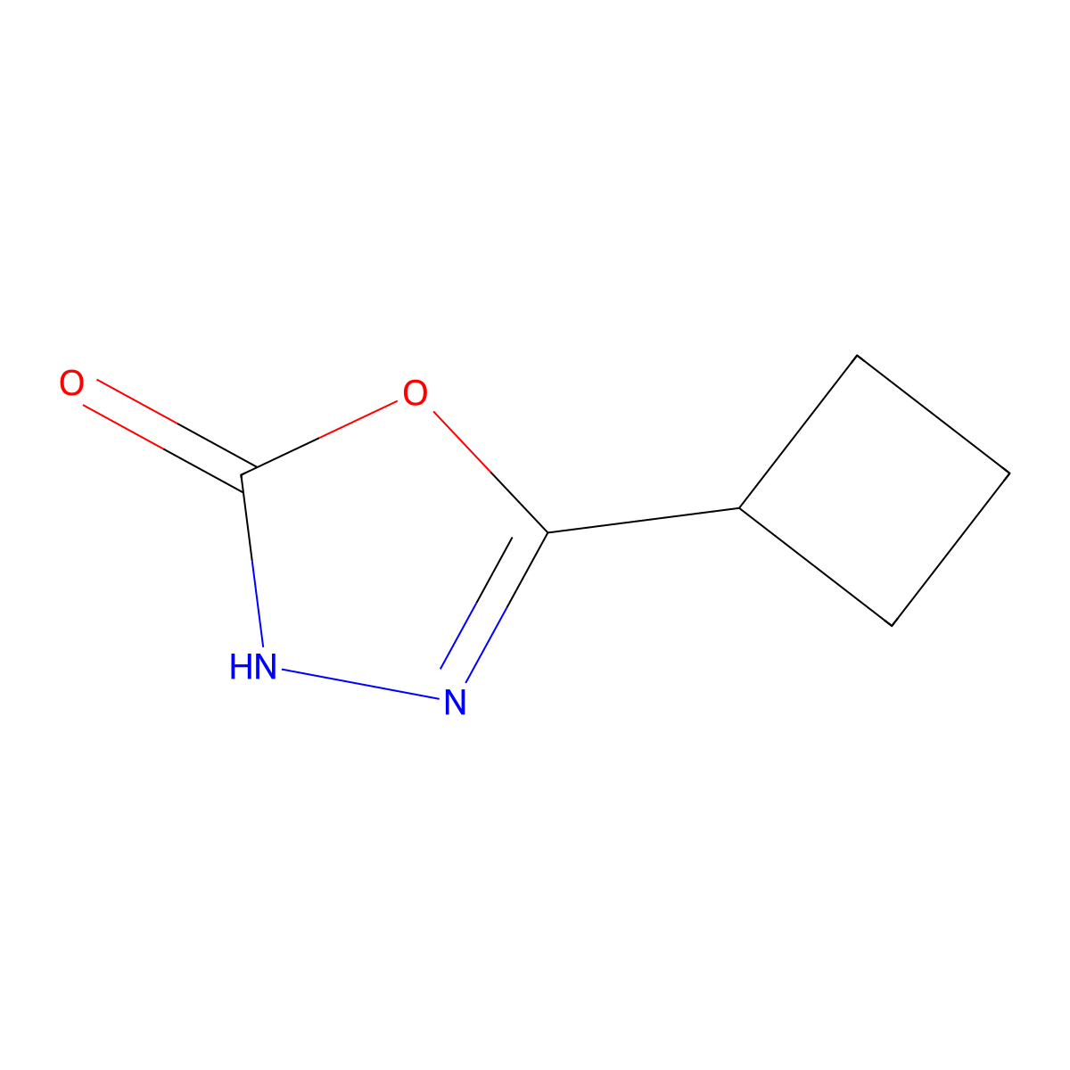 5-Cyclobutyl-1,3,4-oxadiazol-2-ol molecular structure, CAS 1255147-05-7