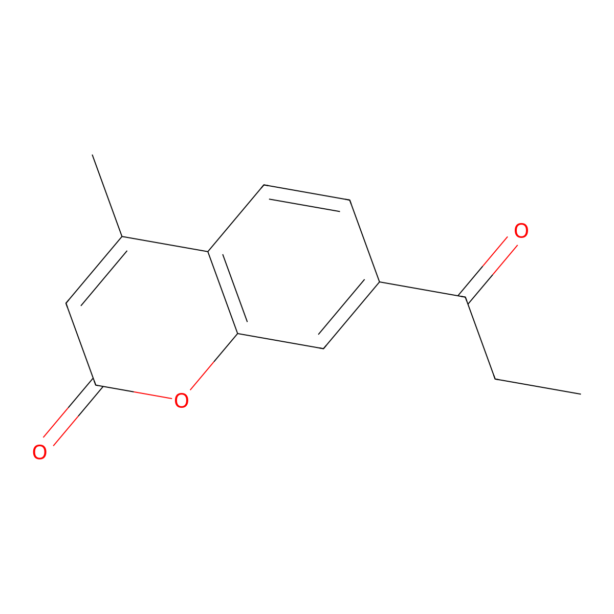 4-methyl-7-propionyl-2H-chromen-2-one molecular structure, CAS 1255147-07-9