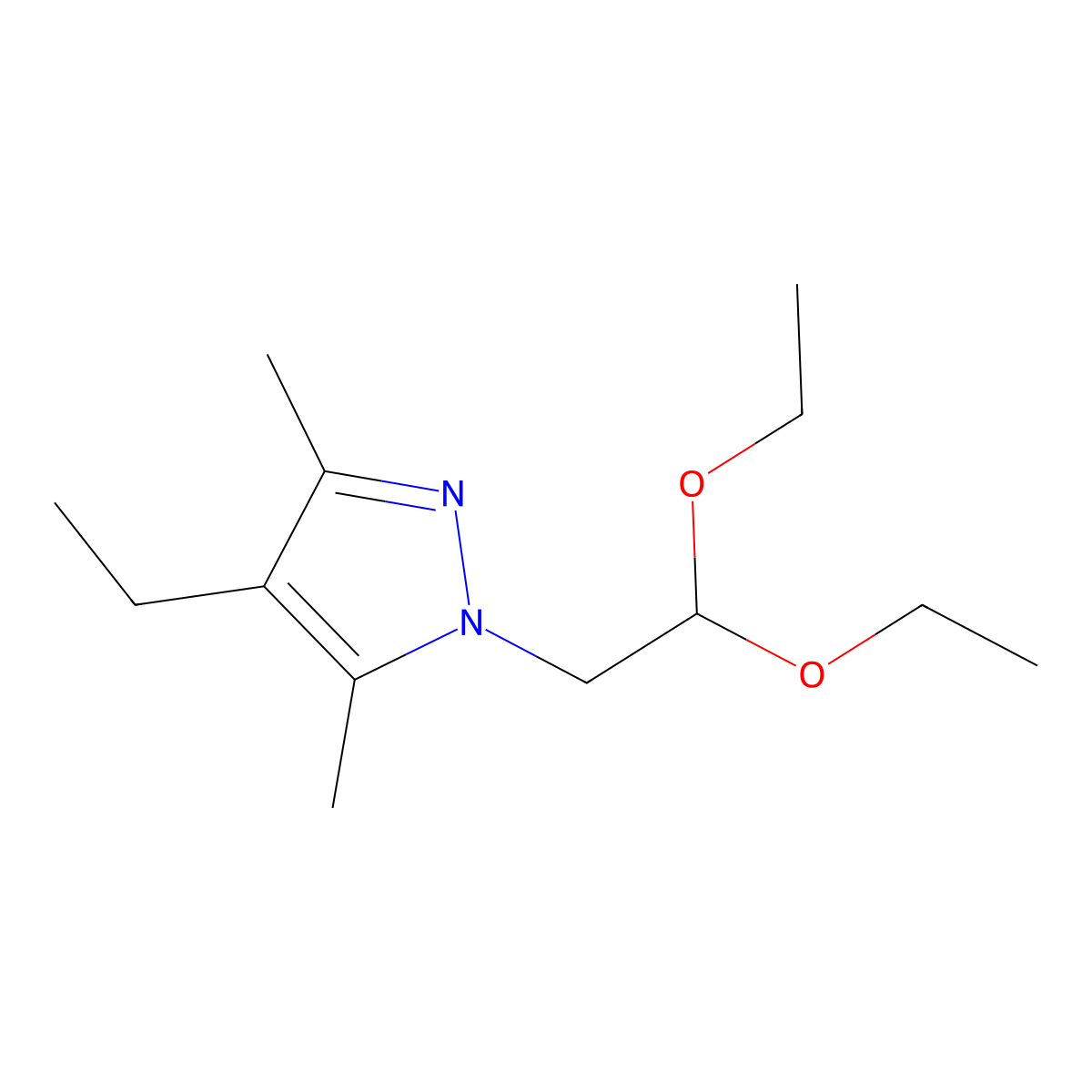 1-(2,2-Diethoxyethyl)-4-ethyl-3,5-dimethyl-1H-pyrazole molecular structure, CAS 1255147-11-5