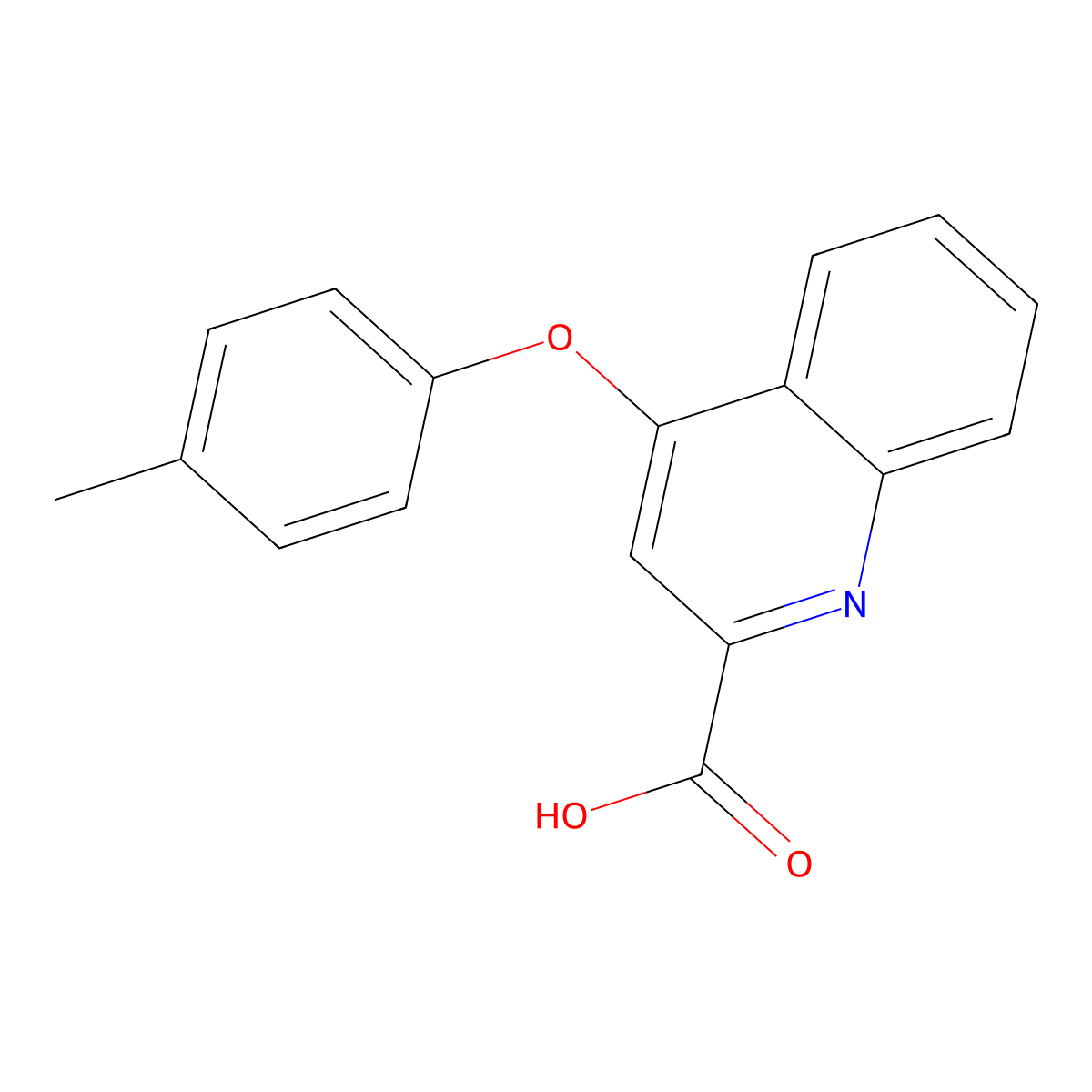4-(4-Methylphenoxy)quinoline-2-carboxylic acid molecular structure, CAS 1255147-14-8