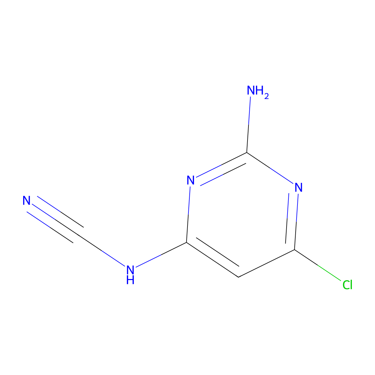 (2-Amino-6-chloropyrimidin-4-yl)cyanamide molecular structure, CAS 1255147-20-6