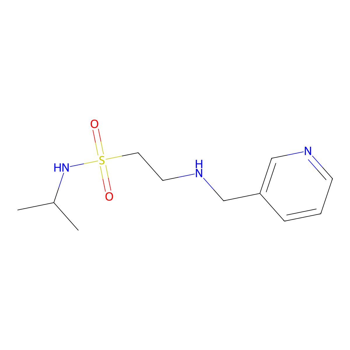 N-isopropyl-2-[(pyridin-3-ylmethyl)amino]ethanesulfonamide molecular structure, CAS 1255147-22-8