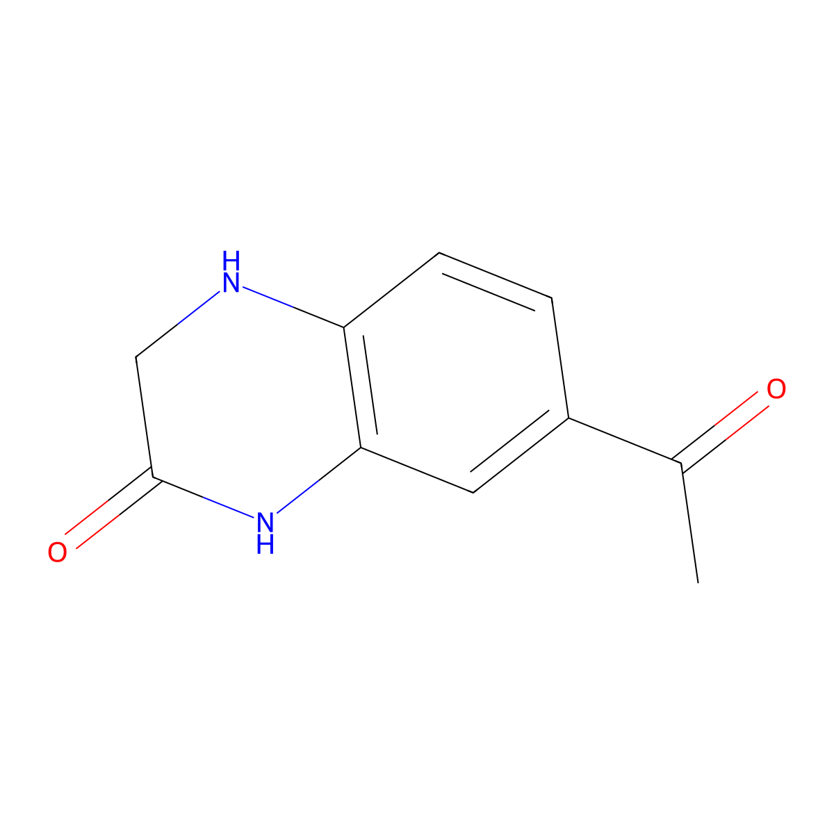 7-acetyl-3,4-dihydroquinoxalin-2(1H)-one molecular structure, CAS 1255147-27-3