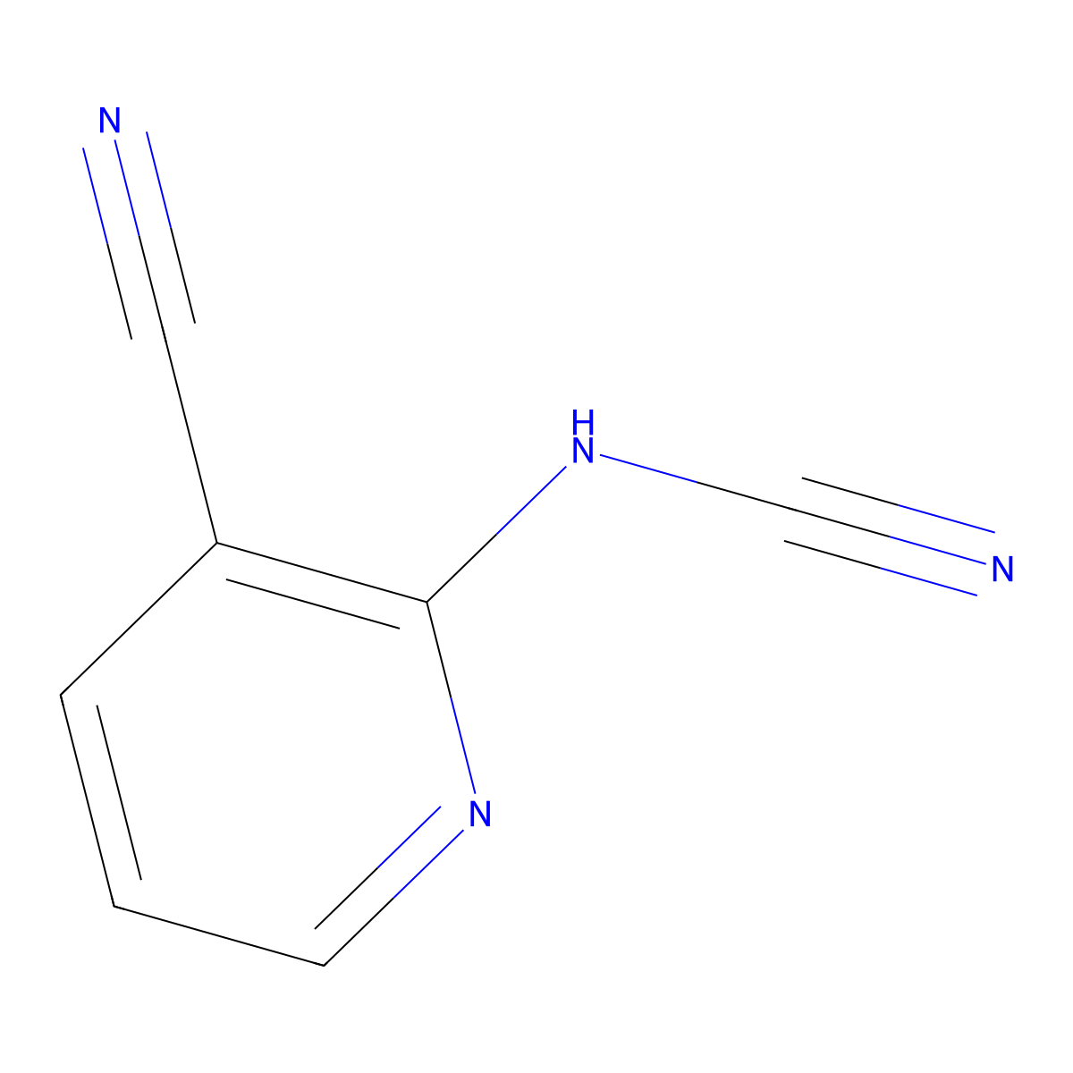 3-Pyridinecarbonitrile, 2-(cyanoamino)- molecular structure, CAS 1255147-36-4