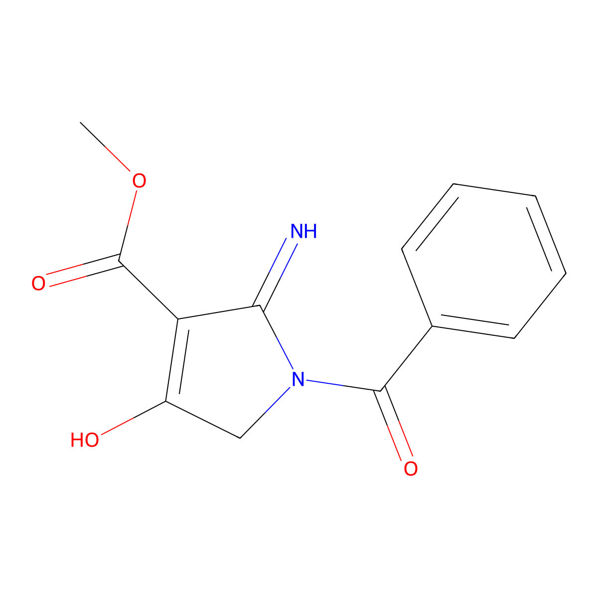 methyl 2-amino-1-benzoyl-4-oxo-4,5-dihydro-1H-pyrrole-3-carboxylate molecular structure, CAS 1255147-39-7