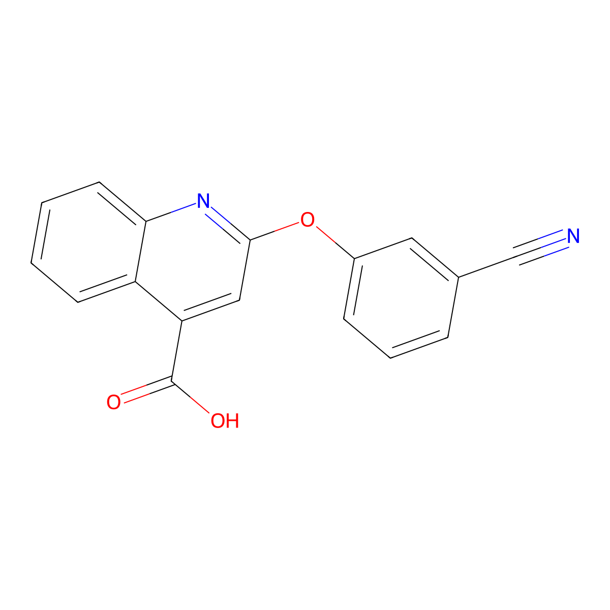 2-(3-Cyanophenoxy)quinoline-4-carboxylic acid molecular structure, CAS 1255147-40-0