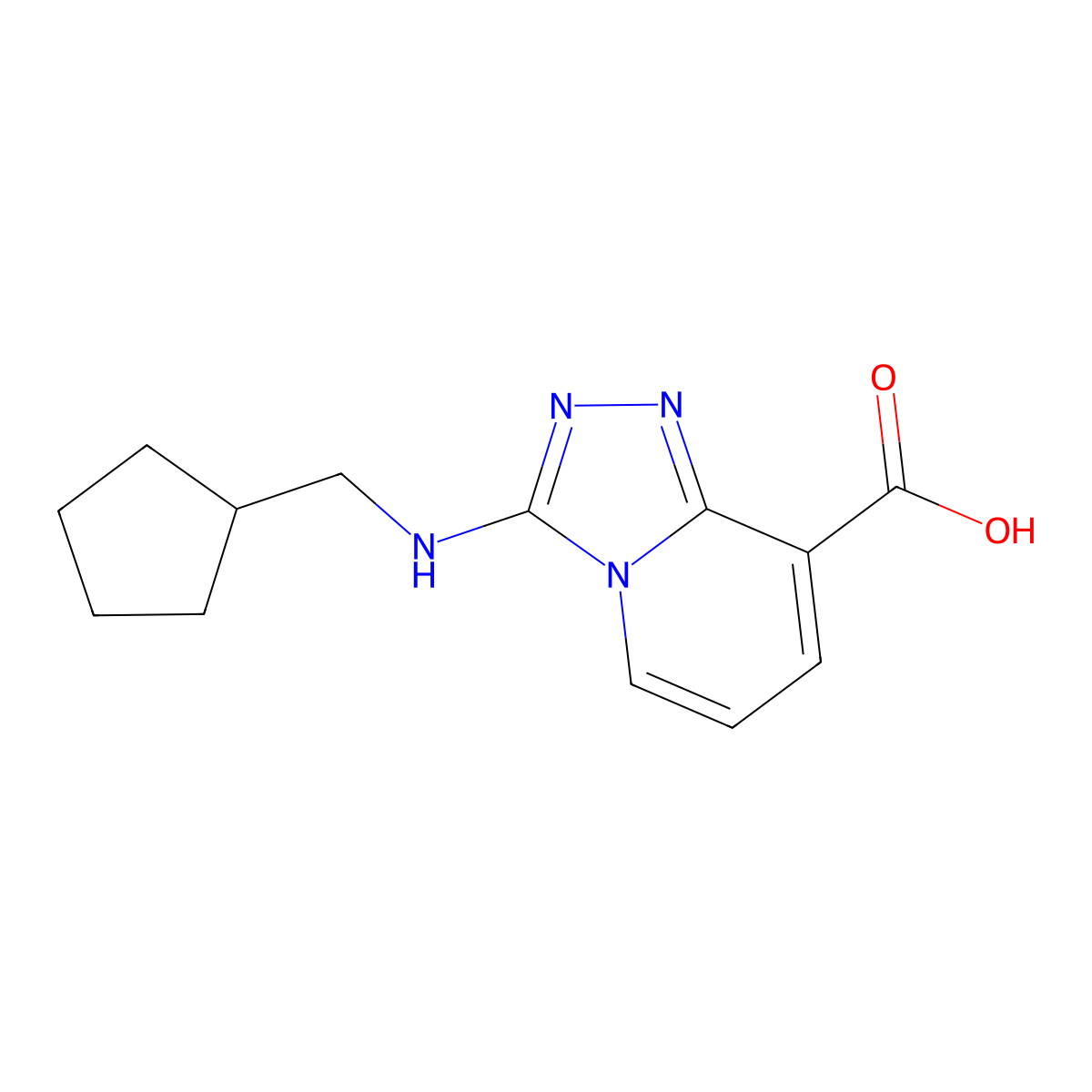 3-[(Cyclopentylmethyl)amino][1,2,4]triazolo[4,3-a]pyridine-8-carboxylic acid hydrochloride molecular structure, CAS 1255147-50-2