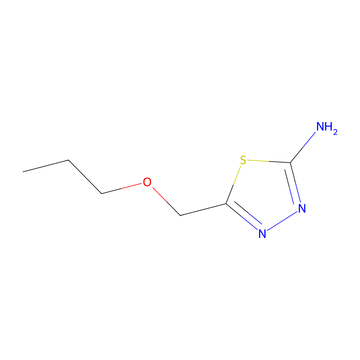 5-(Propoxymethyl)-1,3,4-thiadiazol-2-amine molecular structure, CAS 1255147-52-4