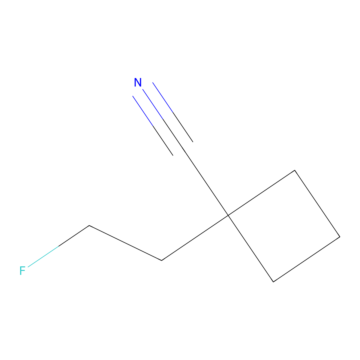 1-(2-Fluoroethyl)cyclobutanecarbonitrile molecular structure, CAS 1255147-57-9
