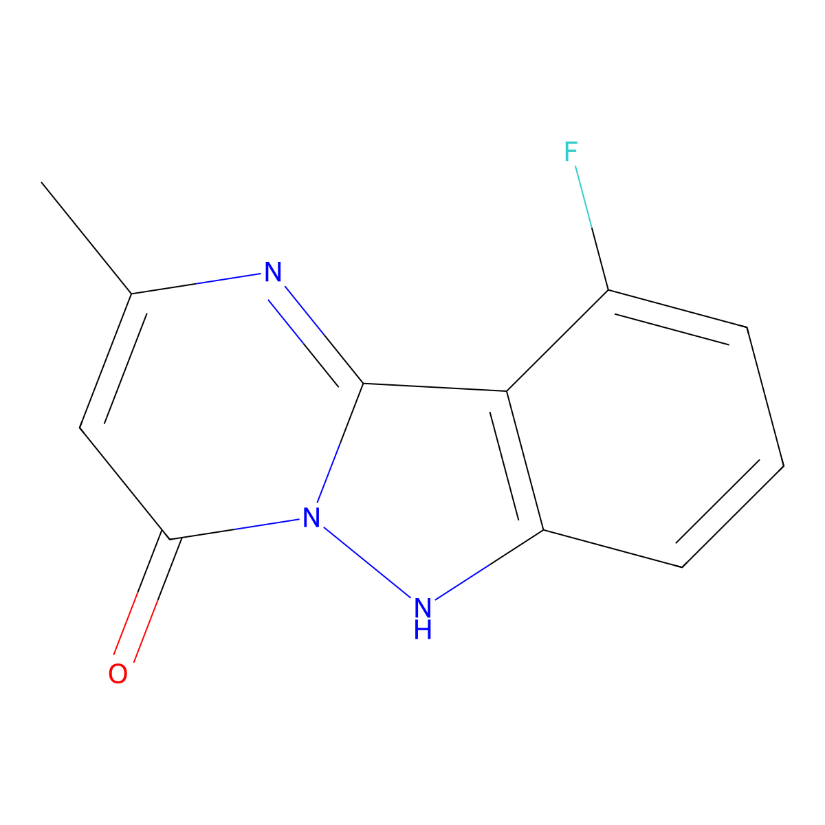 10-Fluoro-2-methylpyrimido[1,2-b]indazol-4-ol molecular structure, CAS 1255147-61-5