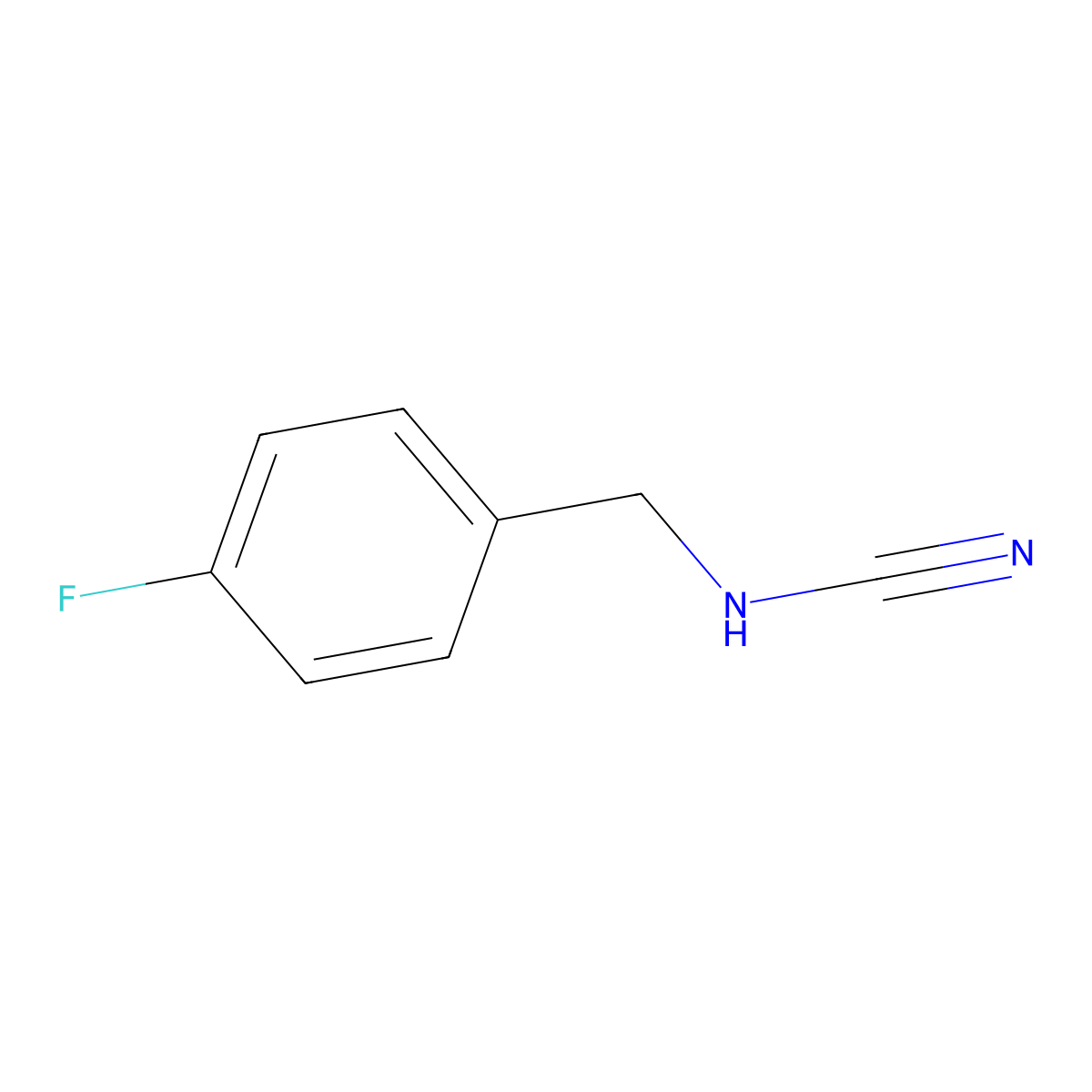 N-(4-fluorobenzyl)cyanamide molecular structure, CAS 1255147-62-6