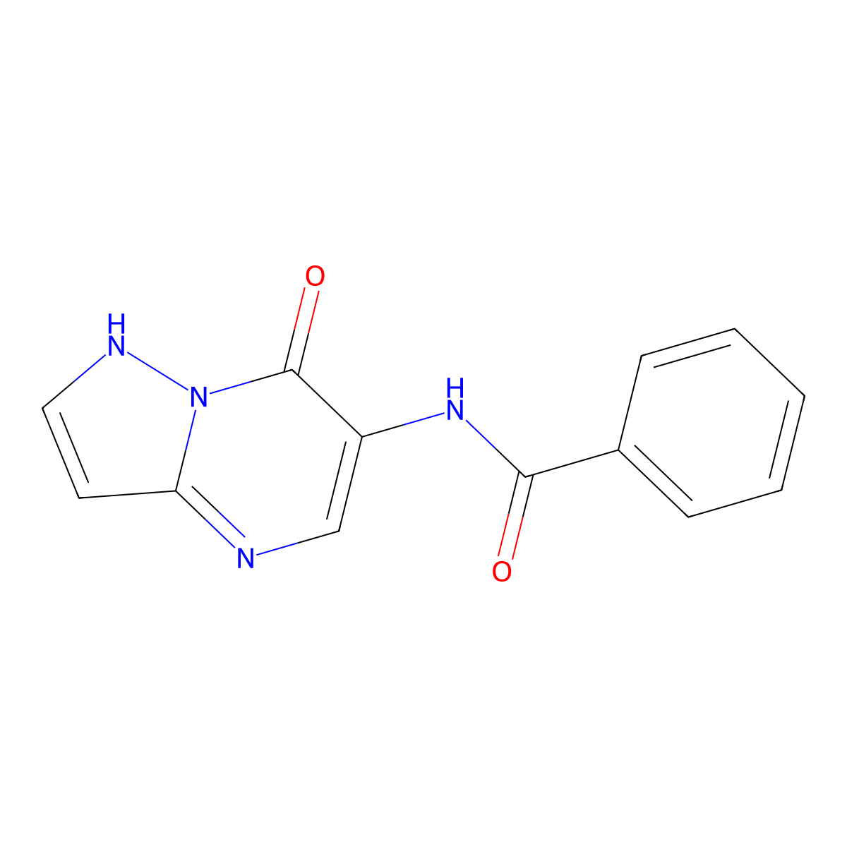 N-(7-oxo-1,7-dihydropyrazolo[1,5-a]pyrimidin-6-yl)benzamide molecular structure, CAS 1255147-69-3