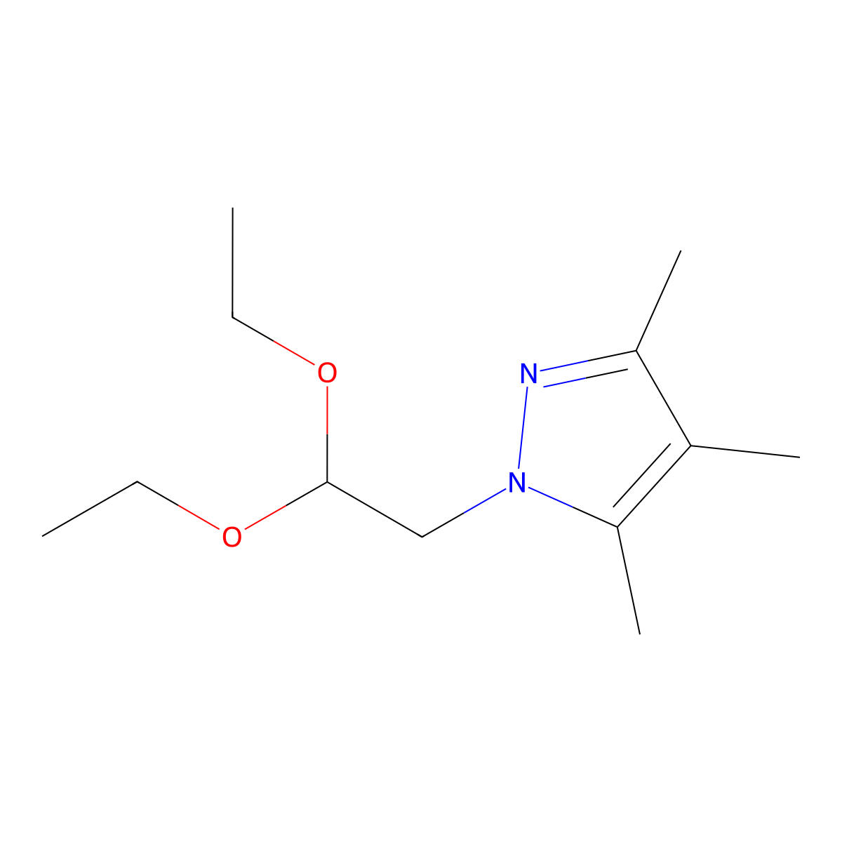 1-(2,2-Diethoxyethyl)-3,4,5-trimethyl-1H-pyrazole molecular structure, CAS 1255147-71-7