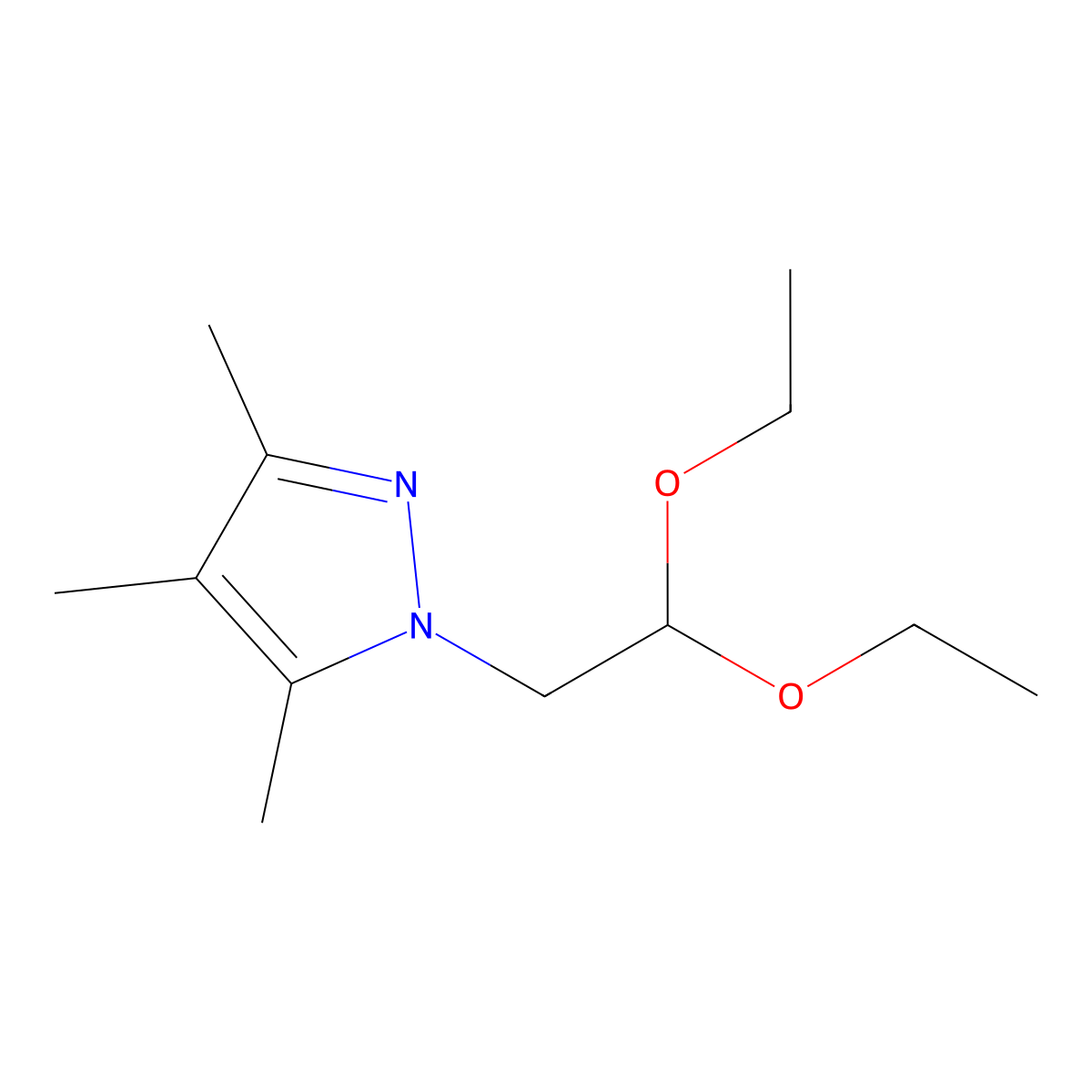 1-(2,2-Diethoxyethyl)-3,4,5-trimethyl-1H-pyrazole molecular structure, CAS 1255147-71-7