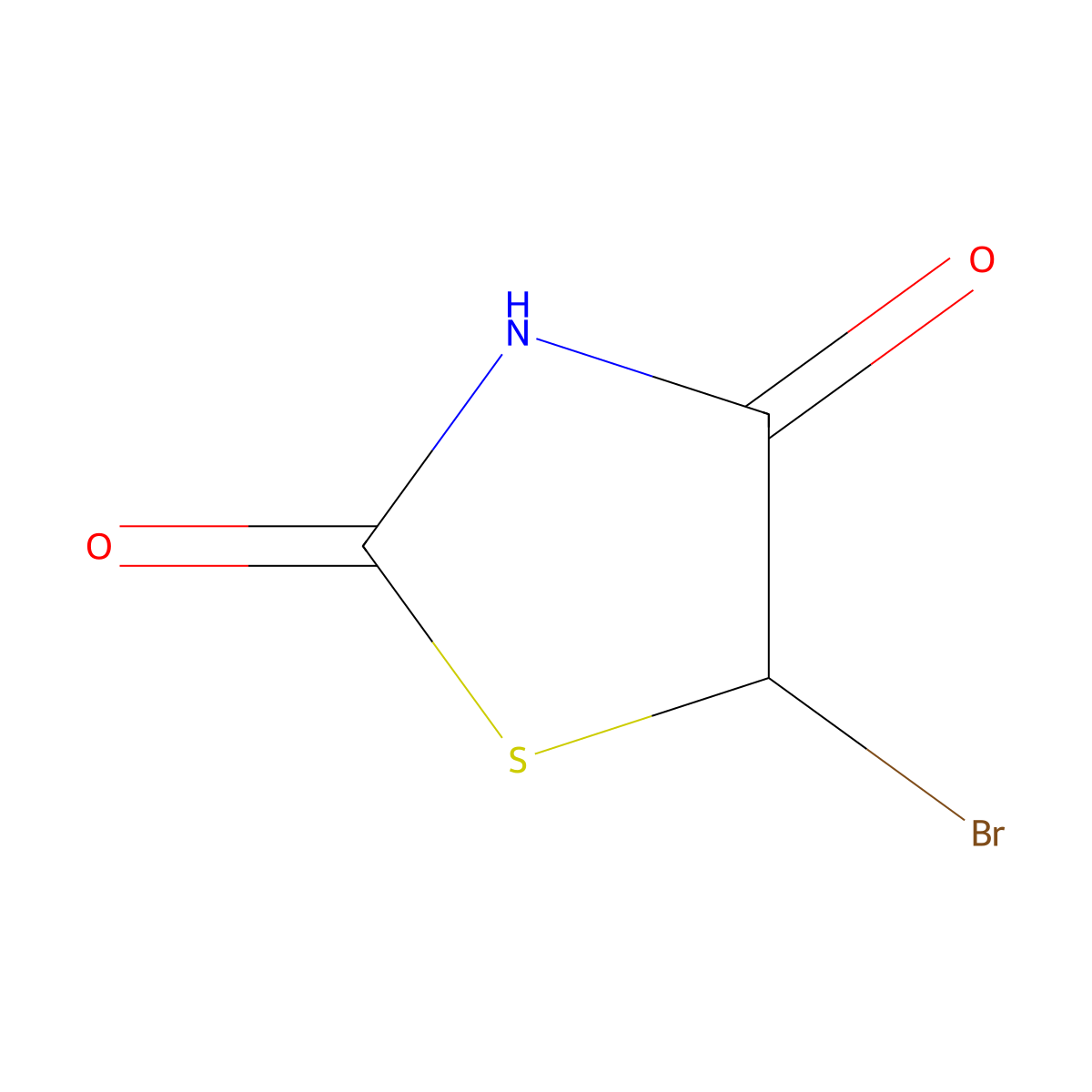 5-Bromothiazolidine-2,4-dione molecular structure, CAS 125518-48-1