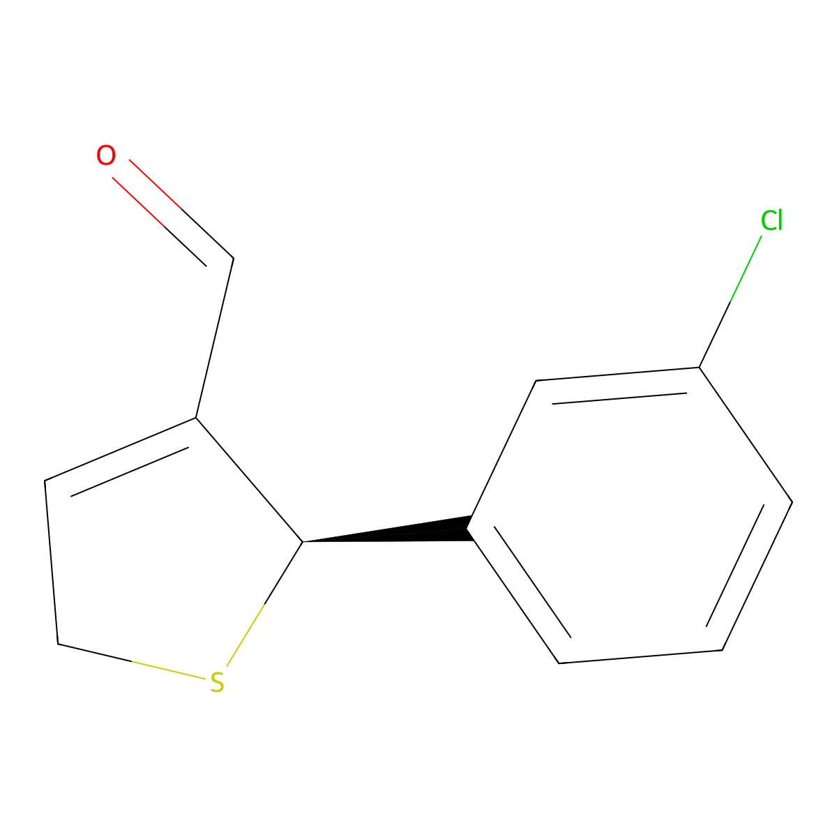 (R)-2-(3-Chlorophenyl)-2,5-dihydrothiophene-3-carbaldehyde molecular structure, CAS 1255188-96-5