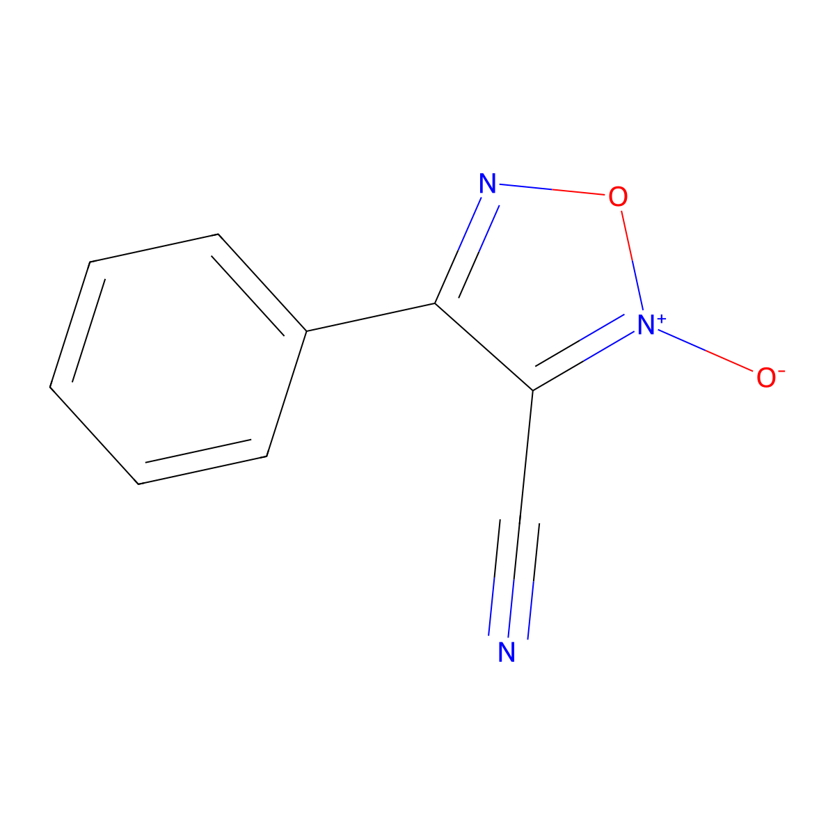 4-Phenyl-3-furoxancarbonitrile molecular structure, CAS 125520-62-9