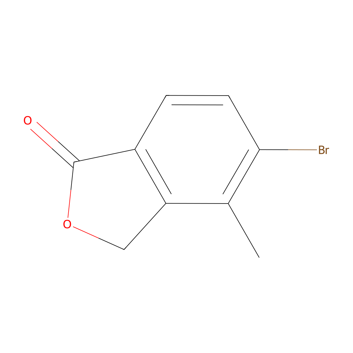 5-Bromo-4-methylisobenzofuran-1(3H)-one molecular structure, CAS 1255206-67-7