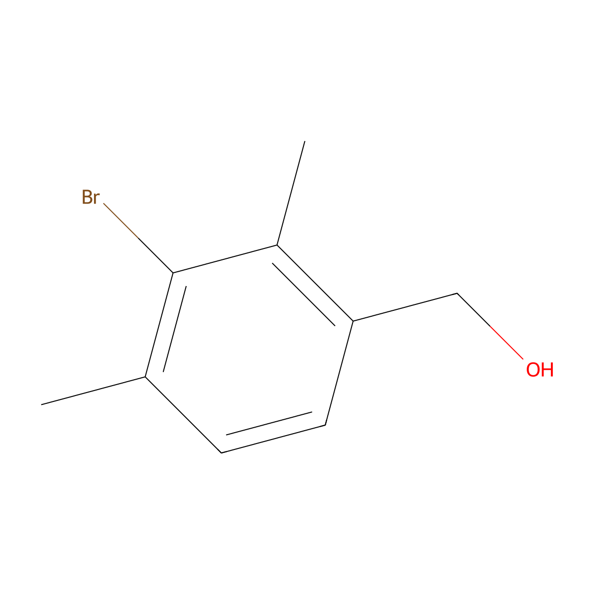 (3-Bromo-2,4-dimethylphenyl)methanol molecular structure, CAS 1255206-86-0