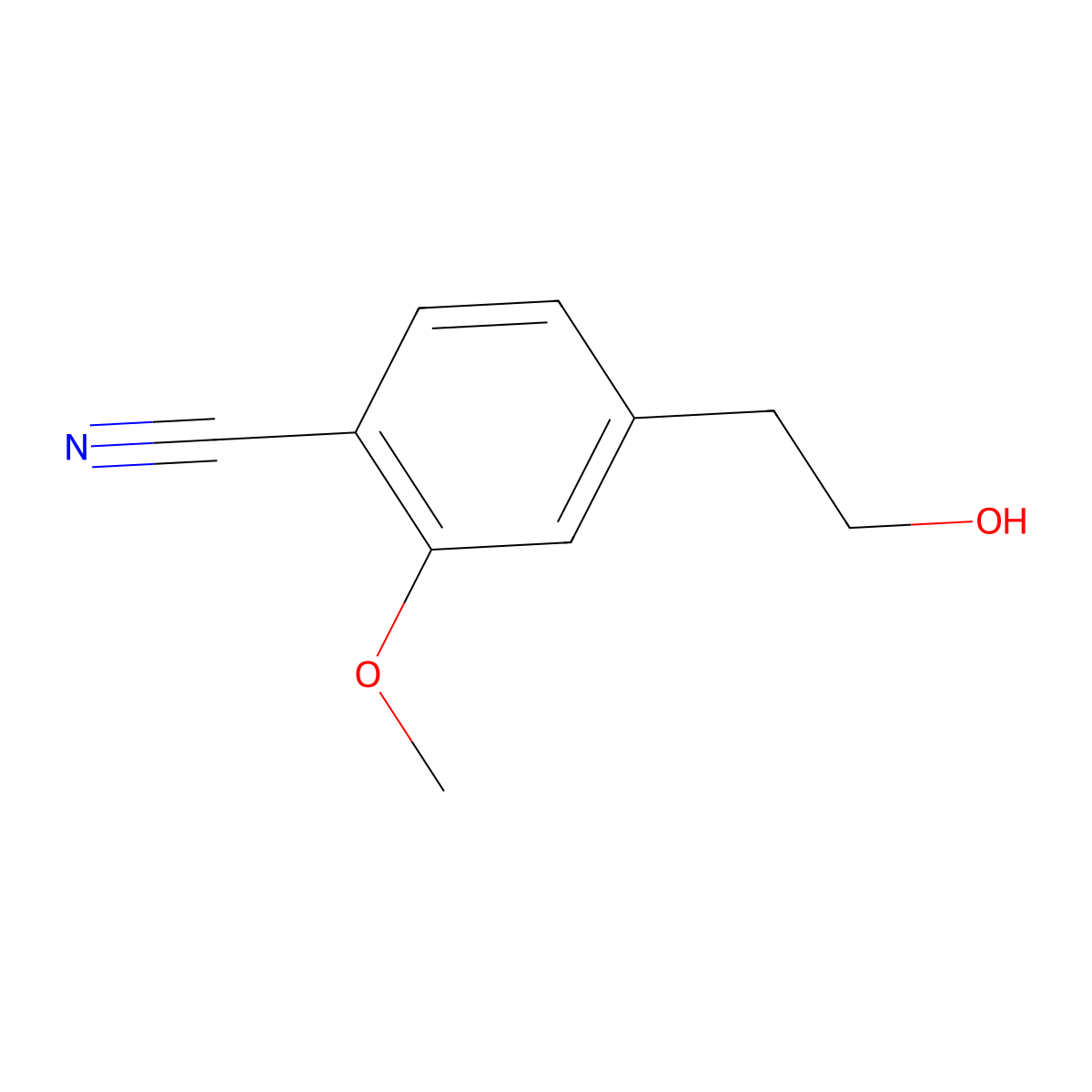 4-(2-Hydroxyethyl)-2-methoxybenzonitrile molecular structure, CAS 1255207-17-0