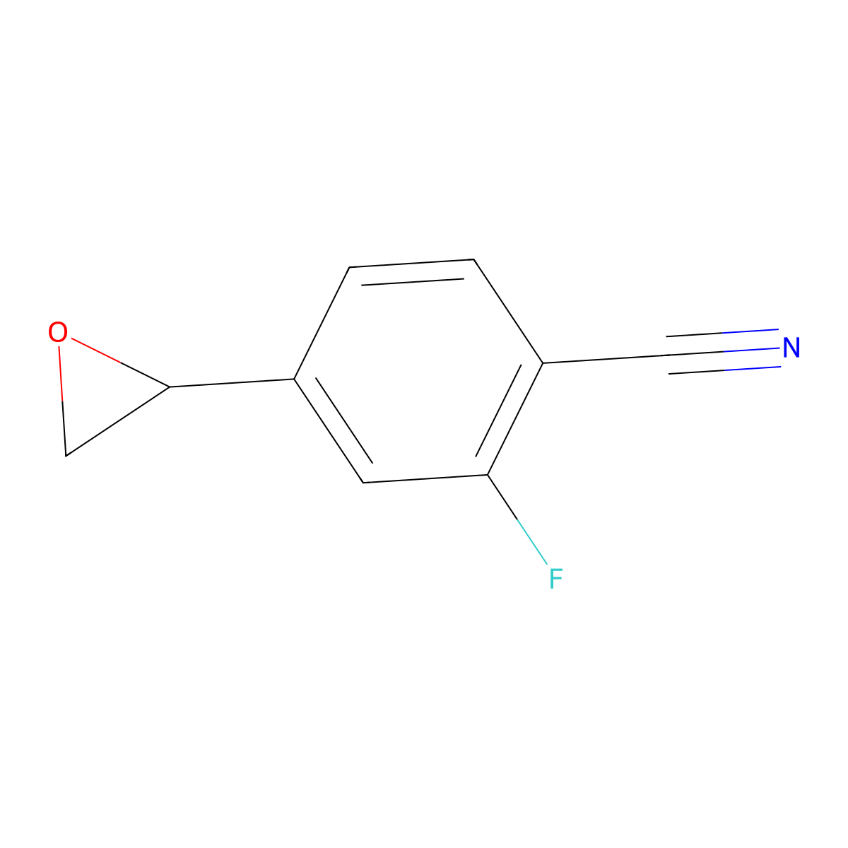 2-Fluoro-4-(oxiran-2-yl)benzonitrile molecular structure, CAS 1255207-55-6