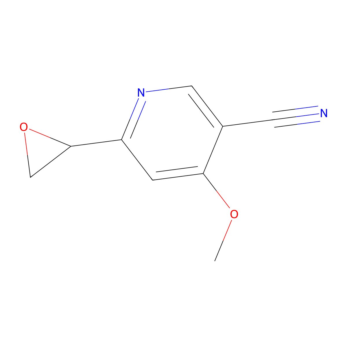 4-Methoxy-6-(oxiran-2-yl)nicotinonitrile molecular structure, CAS 1255208-16-2