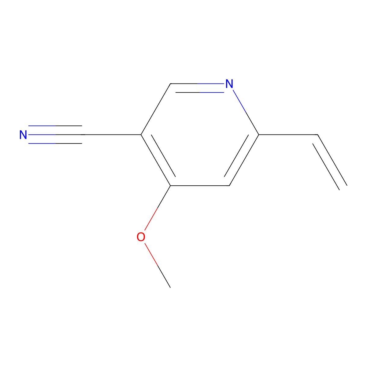 4-Methoxy-6-vinylnicotinonitrile molecular structure, CAS 1255208-17-3