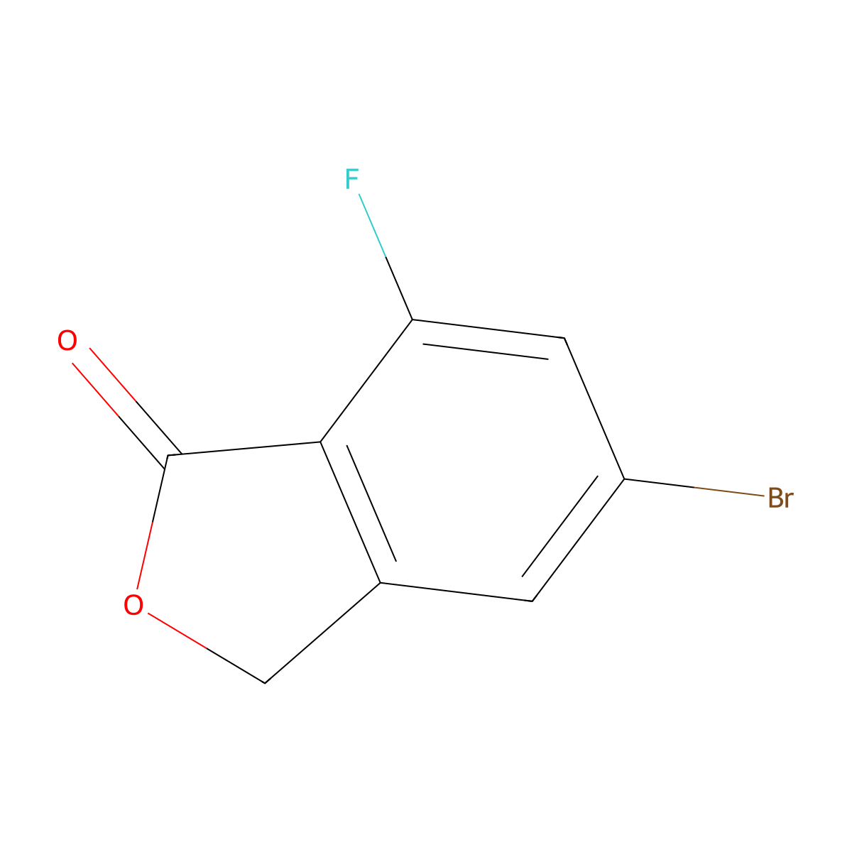 5-Bromo-7-fluoroisobenzofuran-1(3H)-one molecular structure, CAS 1255208-34-4