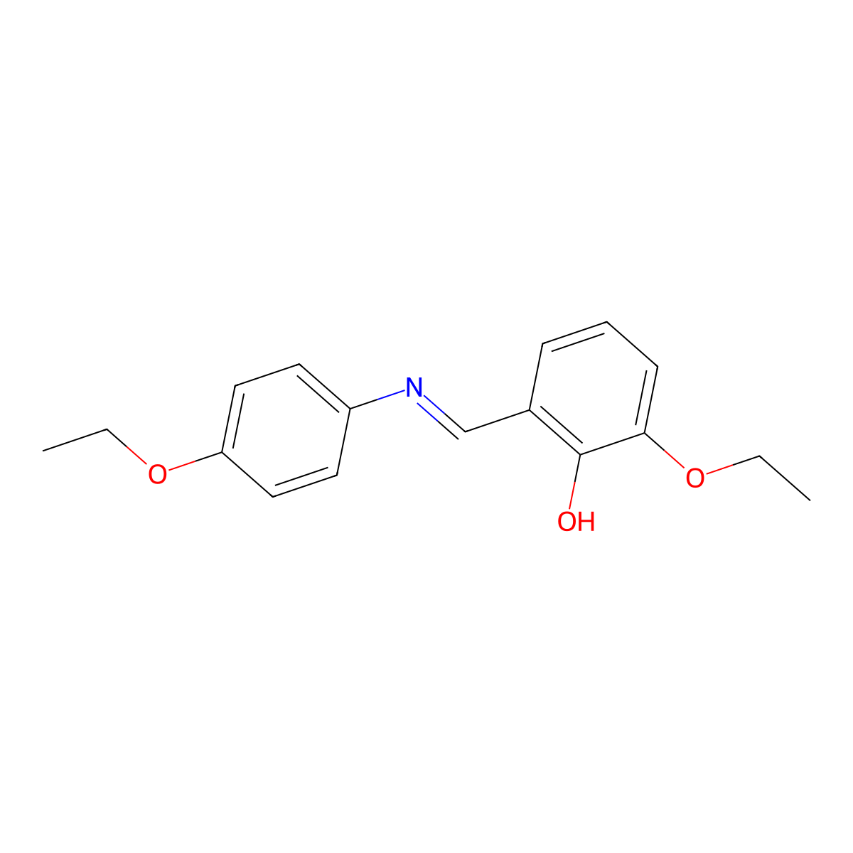2-ethoxy-6-{(E)-[(4-ethoxyphenyl)imino]methyl}phenol molecular structure, CAS 1255239-02-1