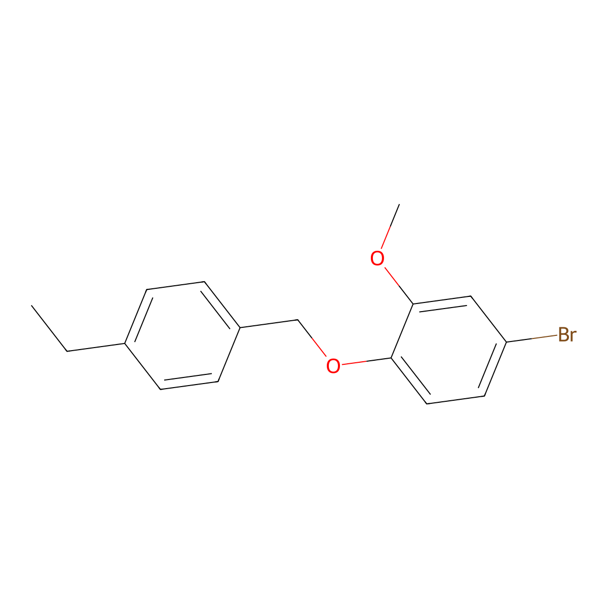 4-Bromo-1-((4-ethylbenzyl)oxy)-2-methoxybenzene molecular structure, CAS 1255305-53-3