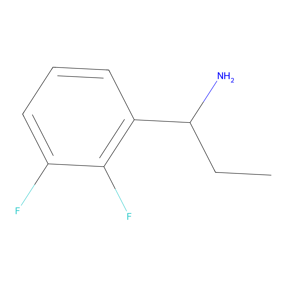1-(2,3-Difluorophenyl)propan-1-amine molecular structure, CAS 1255306-24-1