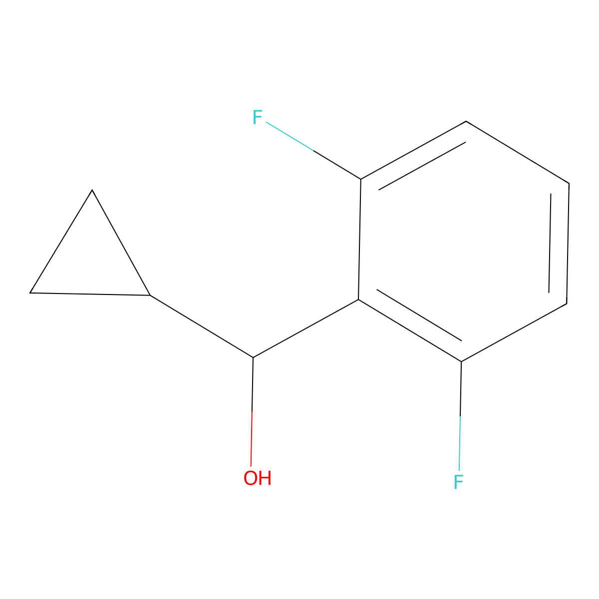 alpha-Cyclopropyl-2,6-difluorobenZenemethanol molecular structure, CAS 1255306-26-3