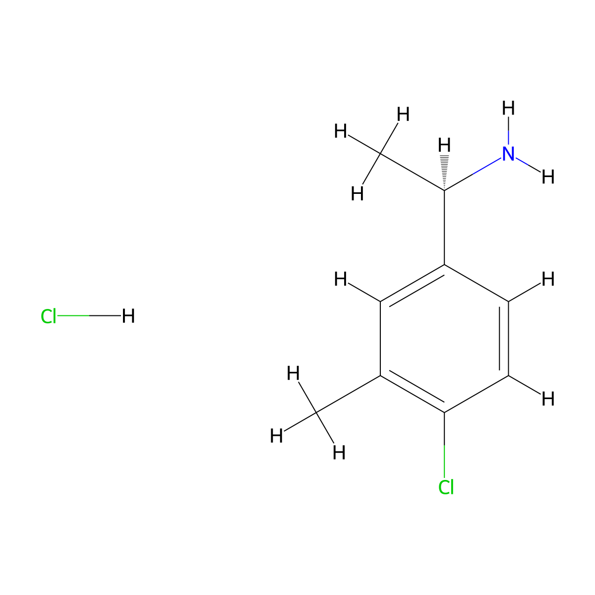 (R)-1-(4-Chloro-3-methylphenyl)ethanamine hydrochloride molecular structure, CAS 1255306-36-5