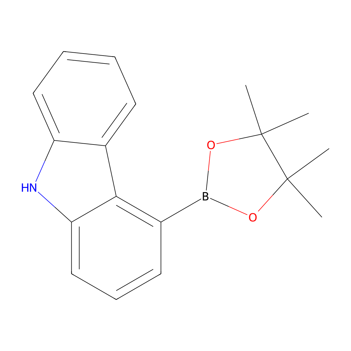 4-(4,4,5,5-Tetramethyl-1,3,2-dioxaborolan-2-yl)-9H-carbazole molecular structure, CAS 1255309-13-7