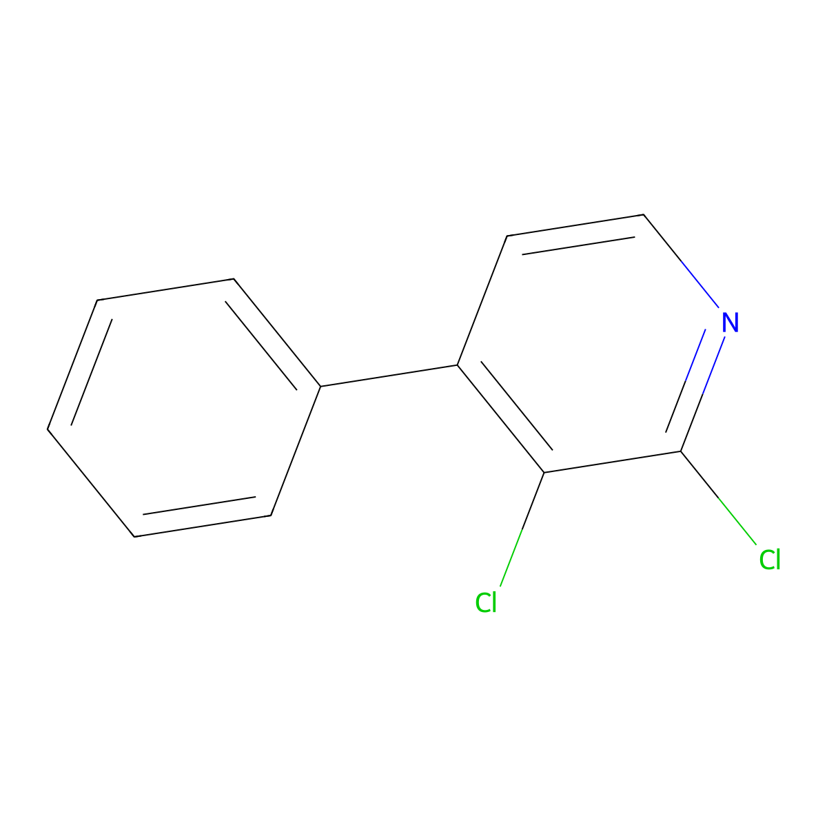 2,3-Dichloro-4-phenylpyridine molecular structure, CAS 1255311-43-3