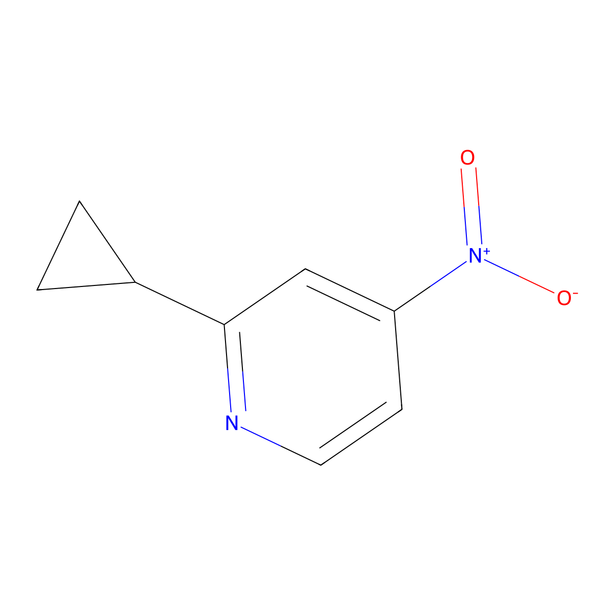 2-Cyclopropyl-4-nitropyridine molecular structure, CAS 1255311-63-7