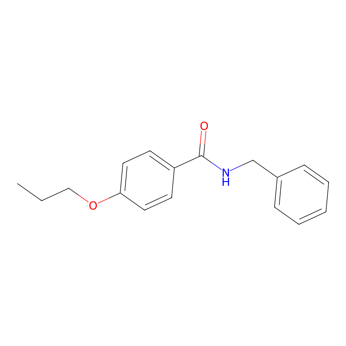 N-benzyl-4-propoxybenzamide molecular structure, CAS 125535-79-7